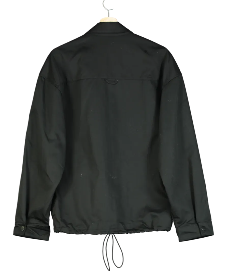 Bayse by Elliot Garnaut Black Collared Bomber Jacket UK S