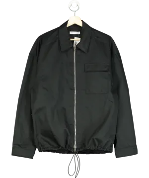 Bayse by Elliot Garnaut Black Collared Bomber Jacket UK S