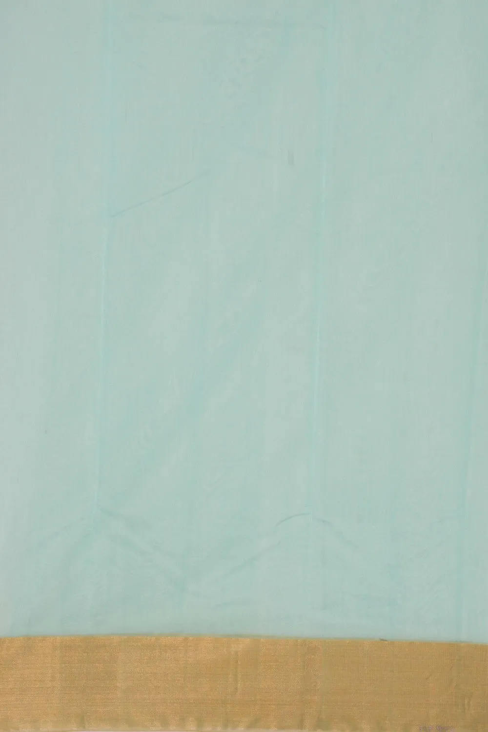 Chanderi Cotton Aqua Blue Saree