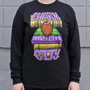 Charm City End Zone (Black) / Long Sleeve Shirt
