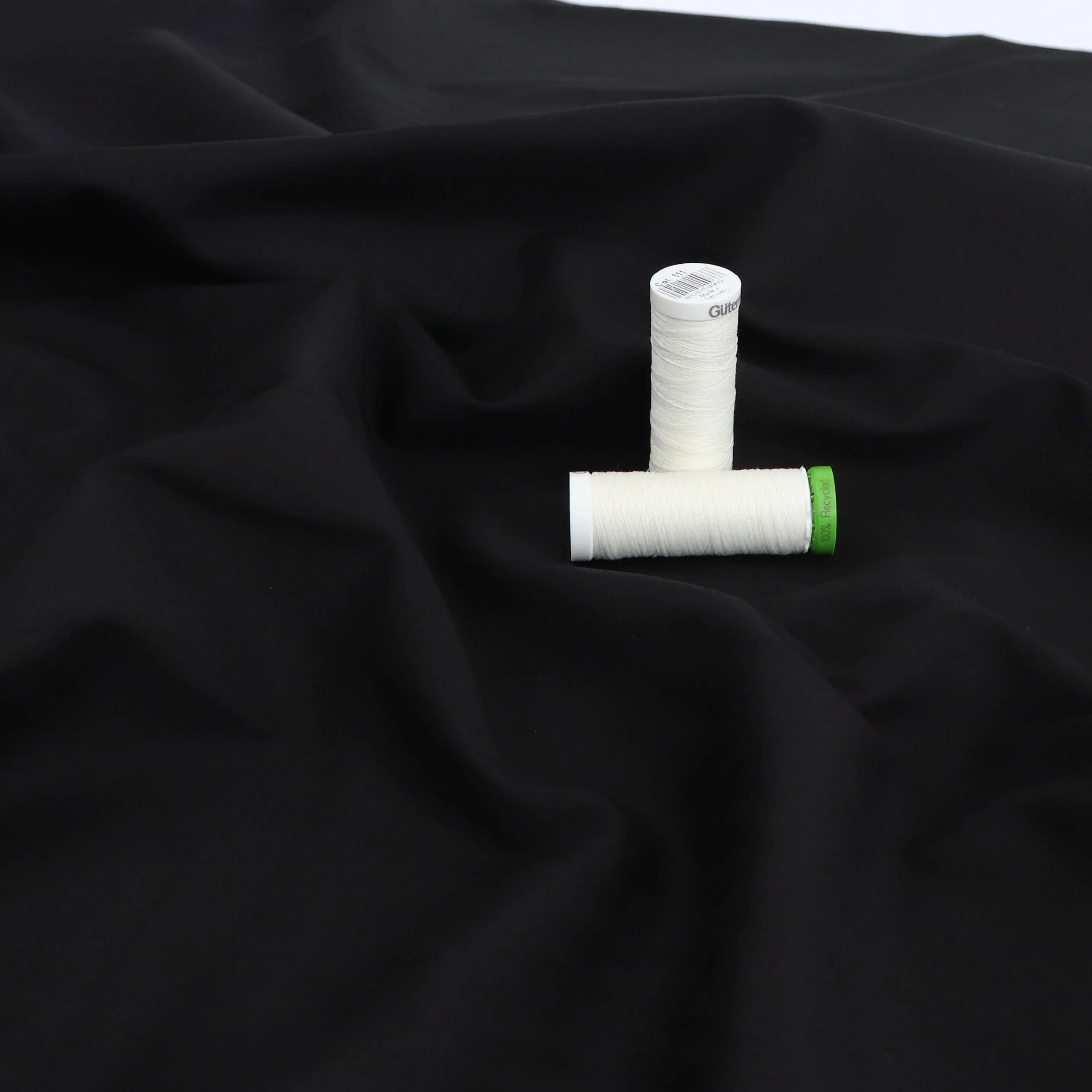 Cotton Voile - Black - END OF BOLT 64cm