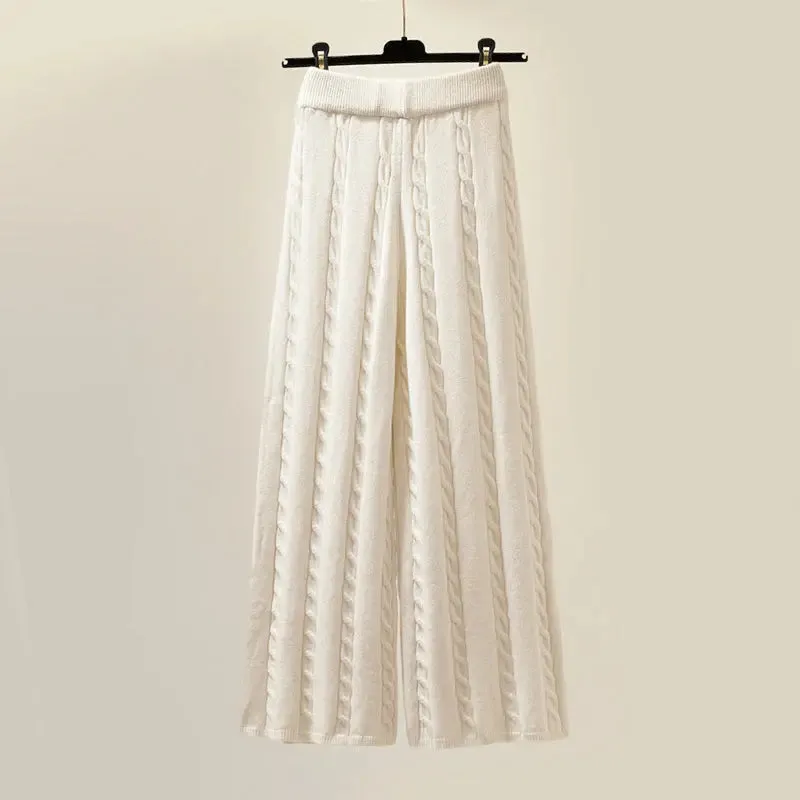 Cozy Comfort Knit Set - Soft Brushed Cotton and Wool Blend for Winter Warmth