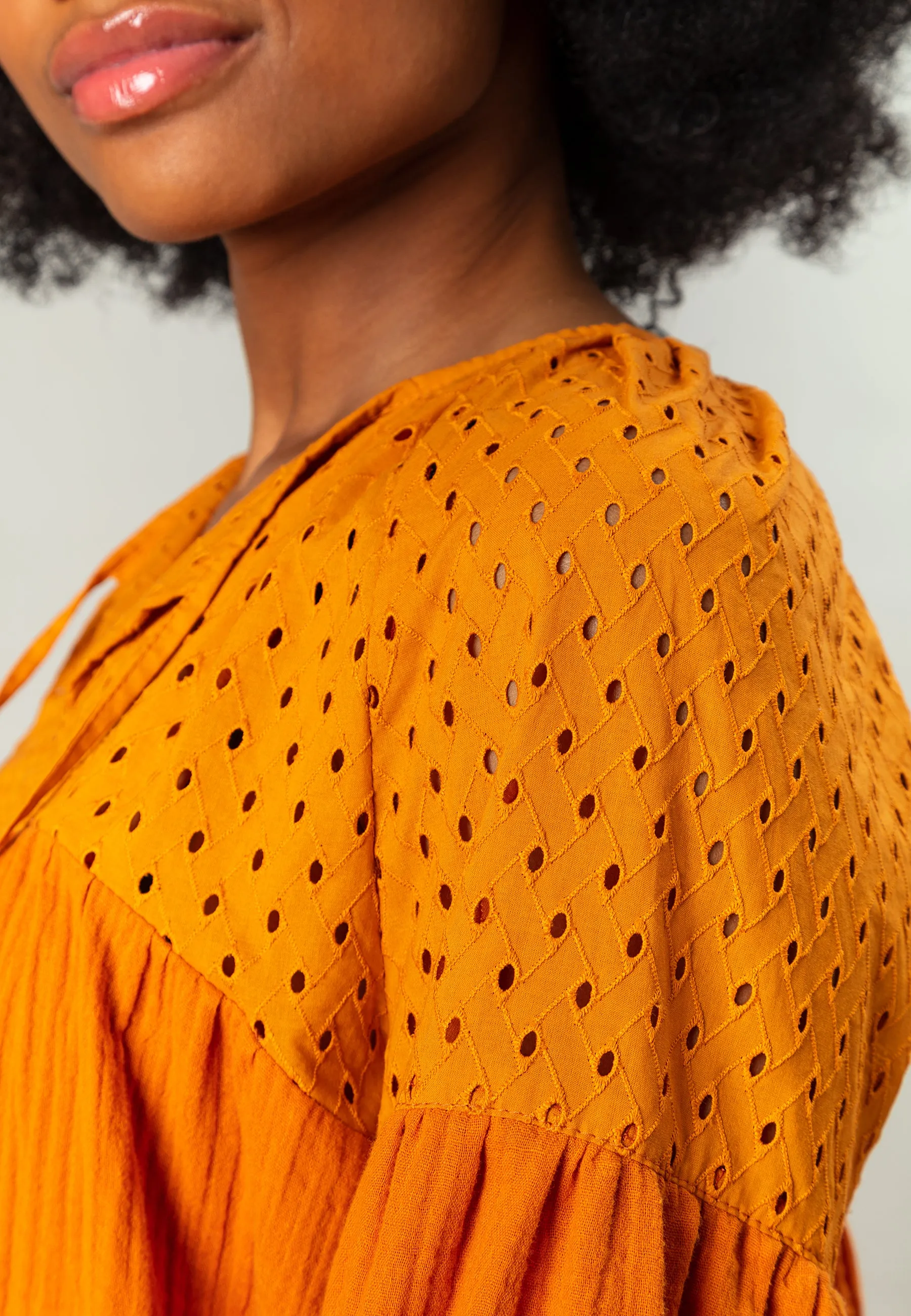 Delilah Blouse Burned Orange