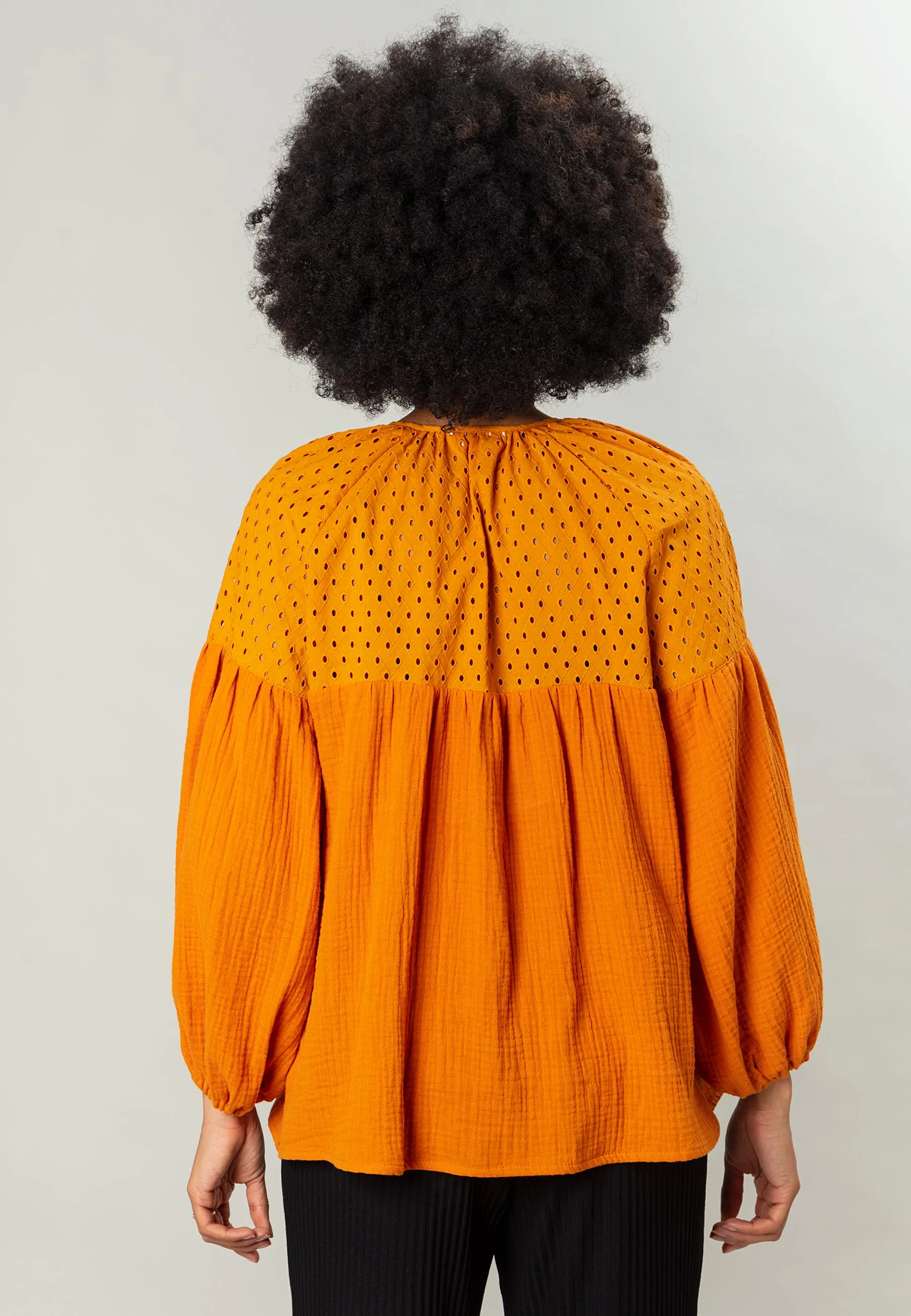 Delilah Blouse Burned Orange