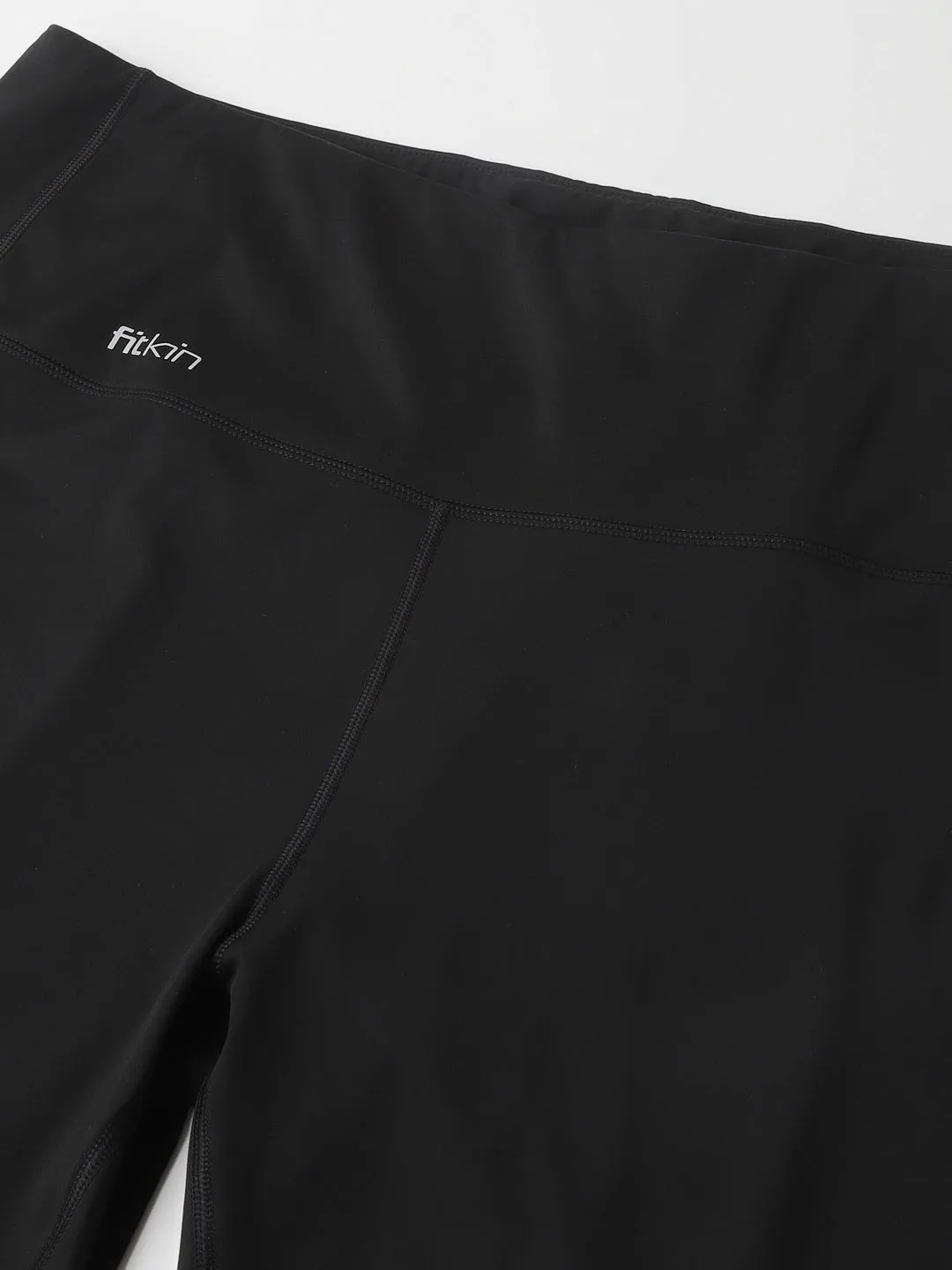 Fitkin Plus Size Active Track Gym Bootcut Flare Black Pants