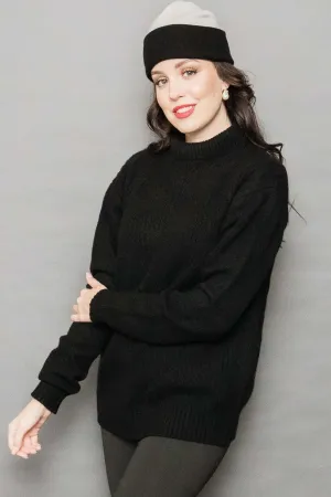 Funnel Neck Luxurious Cashmere Sweater -  Winter Sale 50% Off - At checkout use code Winter50%