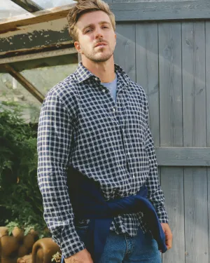 Hartford Jean Blue Check Shirt