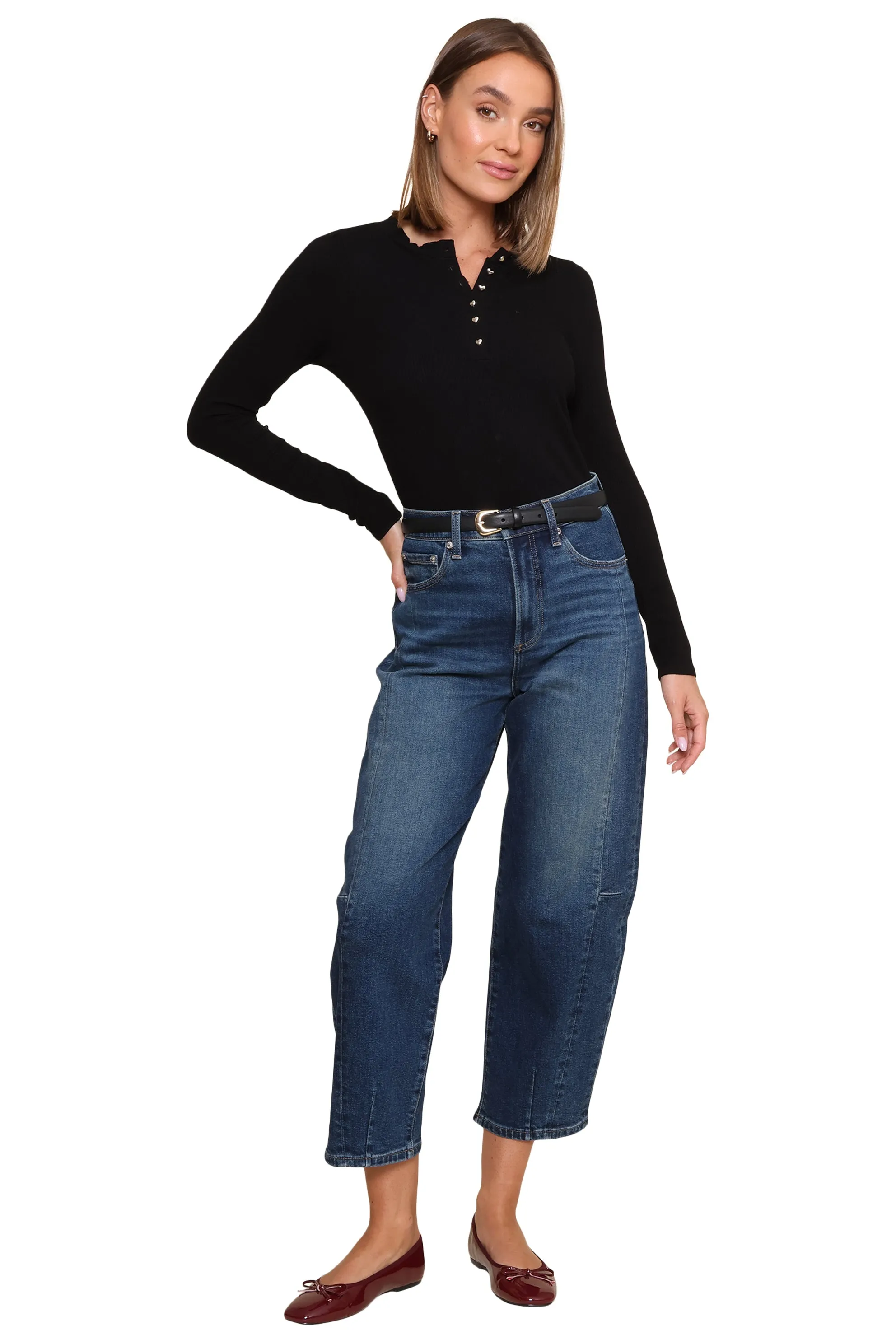 Heart Detail Long Sleeve Knit