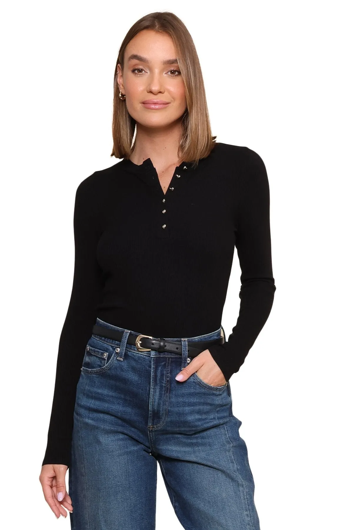Heart Detail Long Sleeve Knit