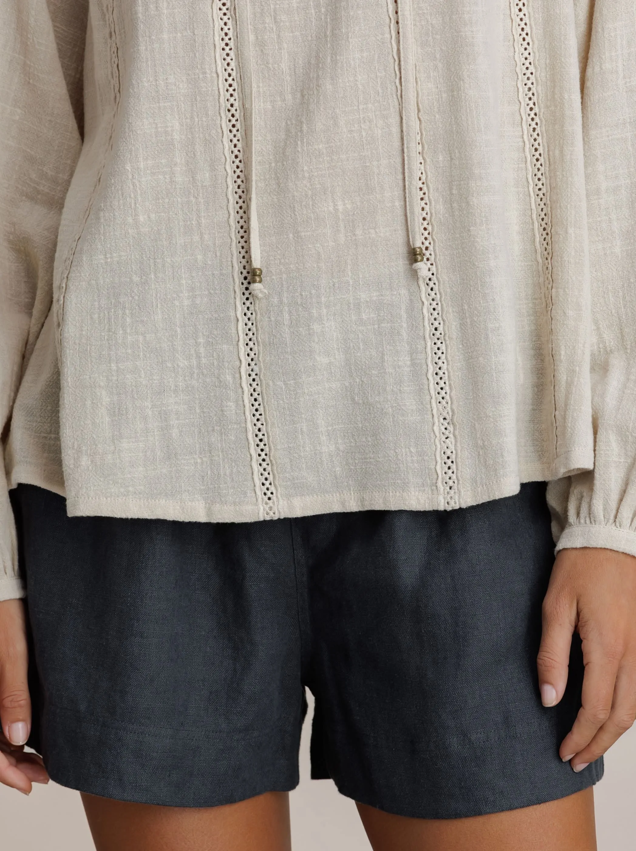 Jasmine Cotton Blouse Stone