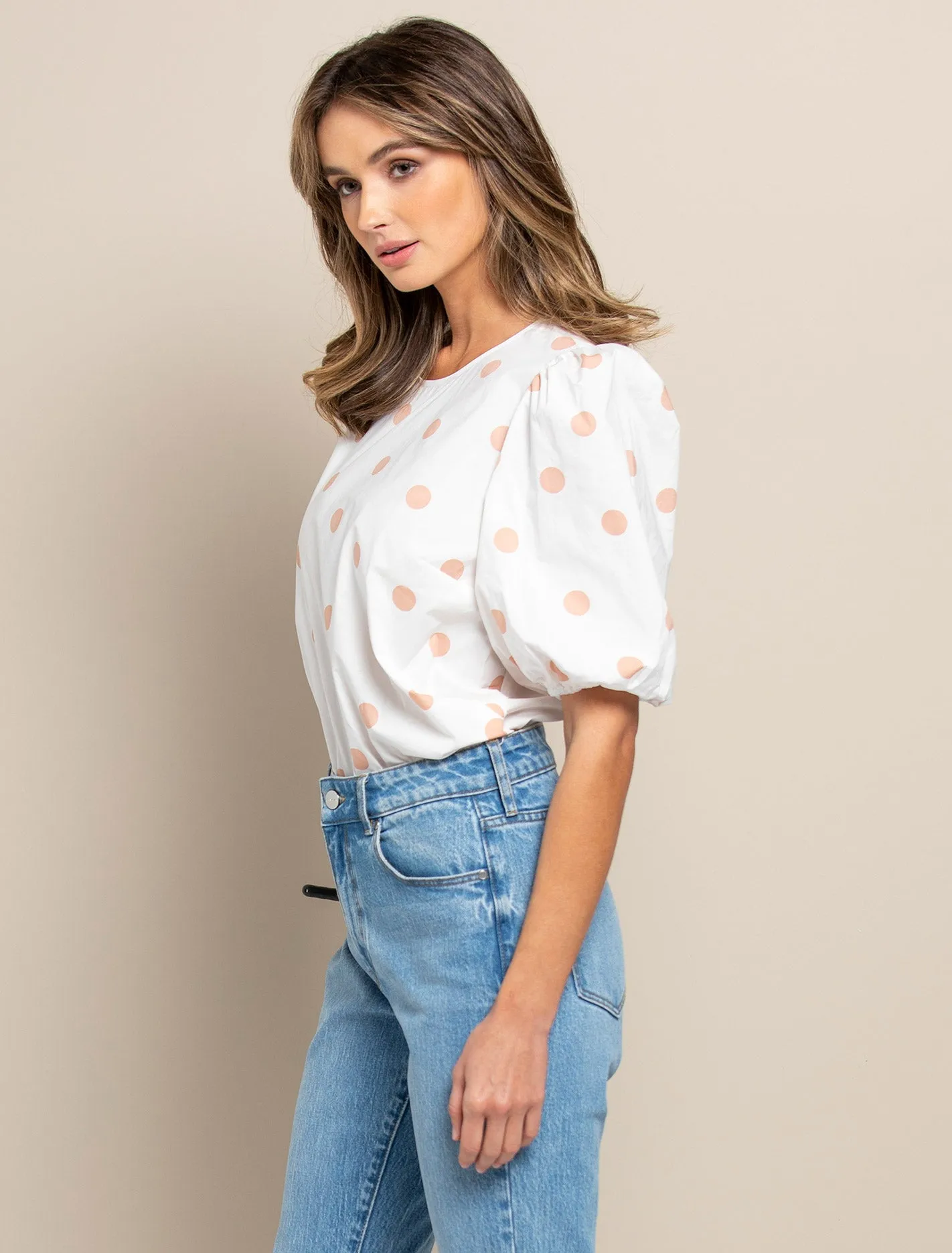 Kelly Cotton Puff Sleeve Blouse