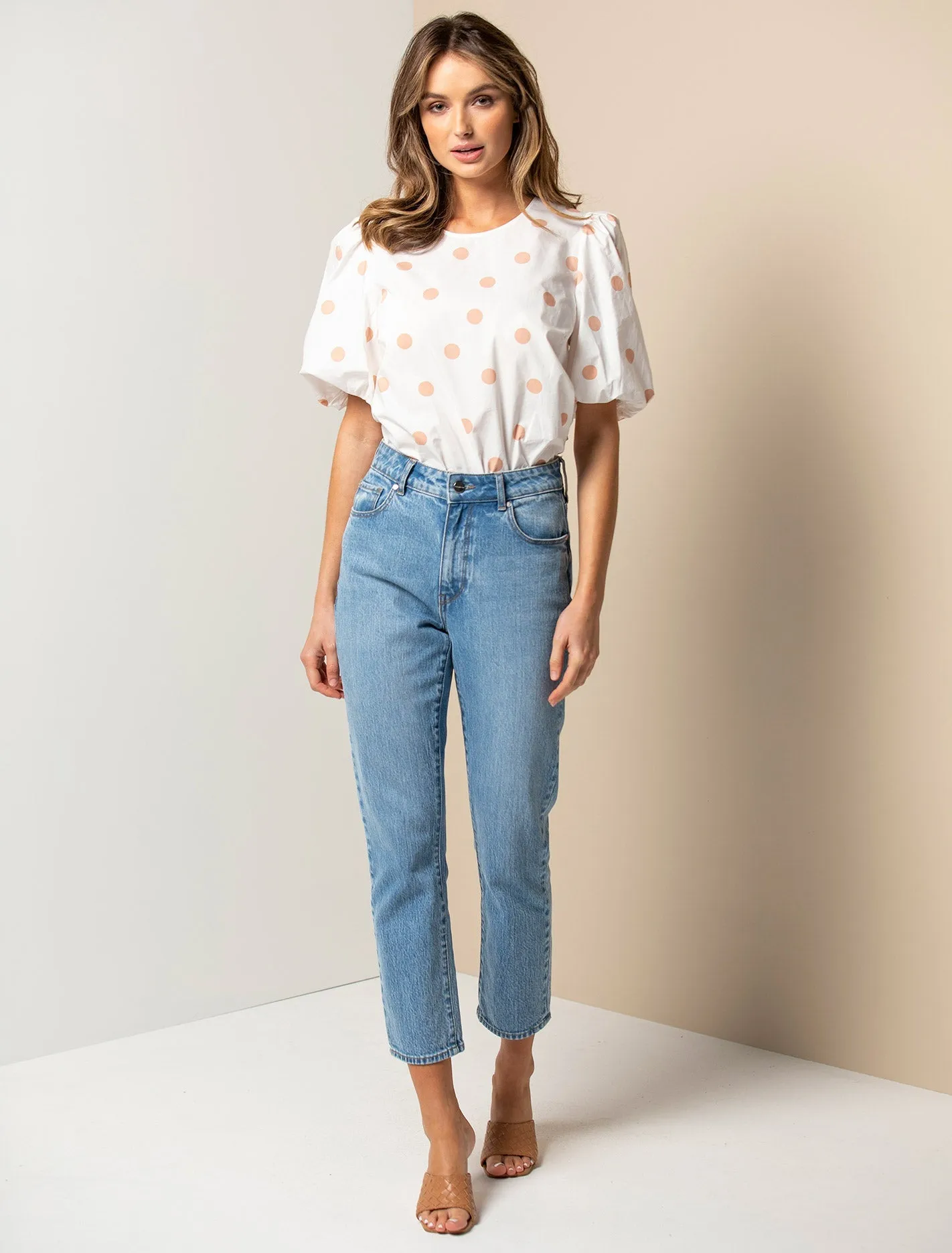 Kelly Cotton Puff Sleeve Blouse