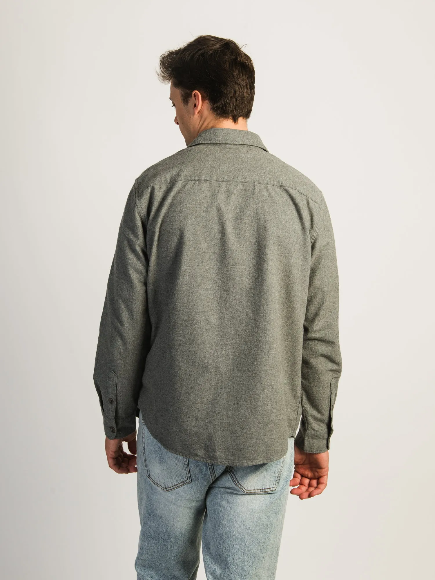 KOLBY EVERYDAY FLANNEL BUTTON UP - GREY