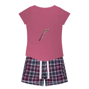 Lilly Women's Sleepy Tee and Flannel Short