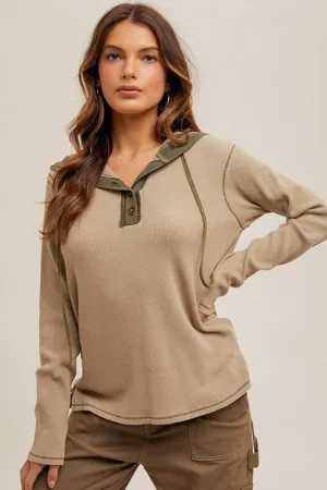 Lovely Day Lightweight Thermal Washed Hoodies - 2 Colors! - FINAL SALE