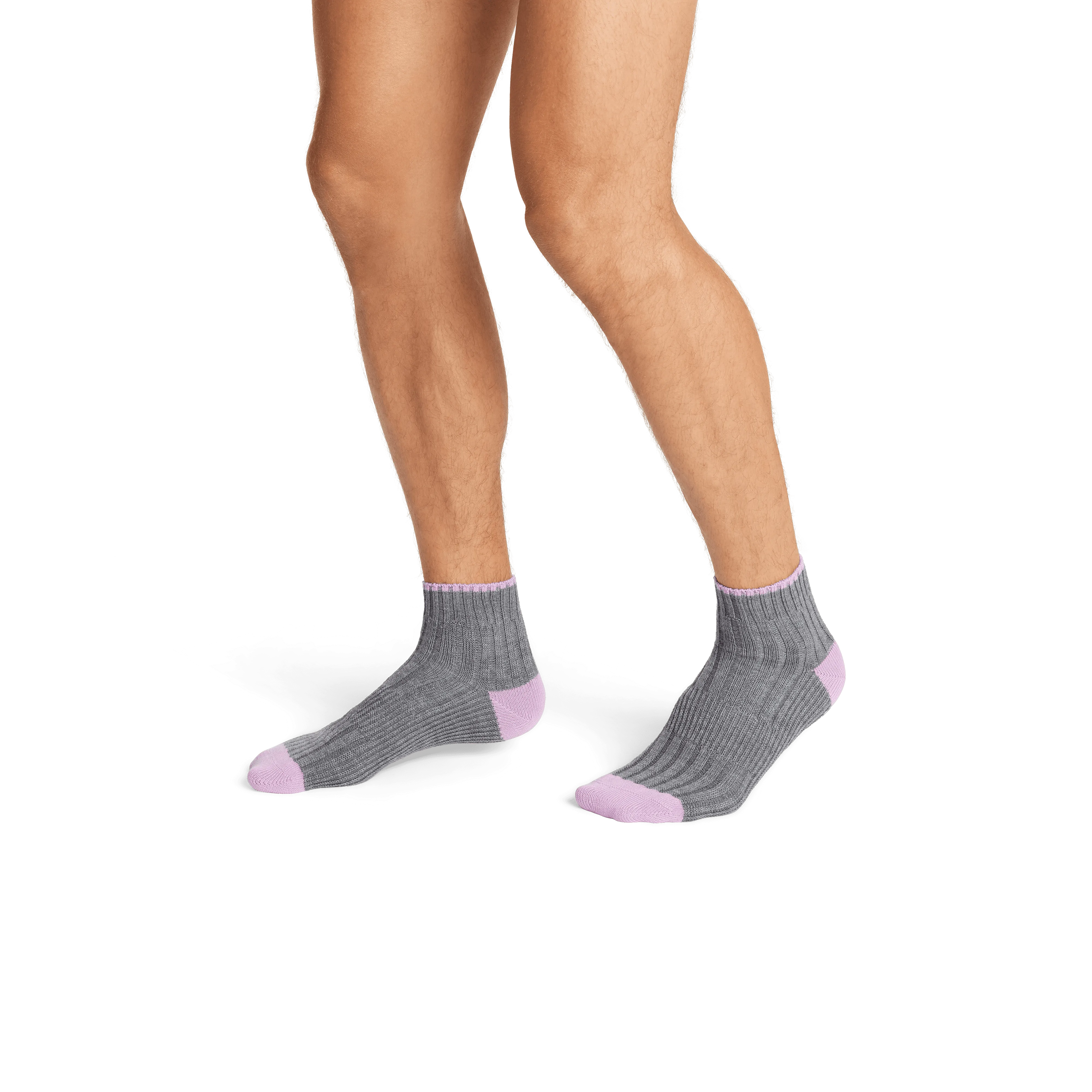 Men's Merino Wool Blend Sweater Quarter Socks