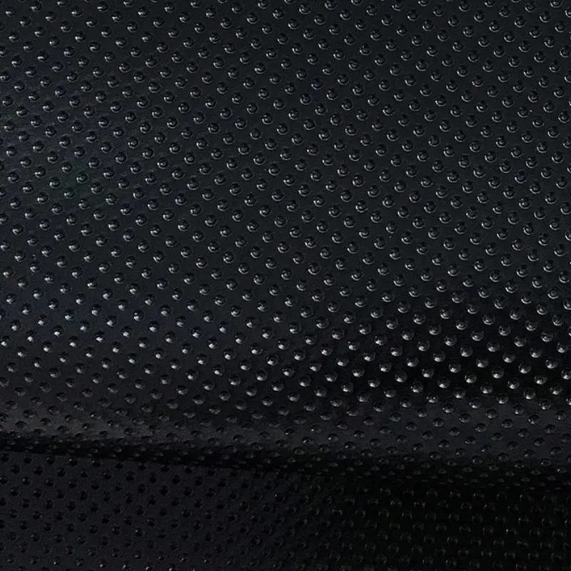 Men's Solid Lapel Single Button Polka Dot Debossed Leather Blazer 07742999F