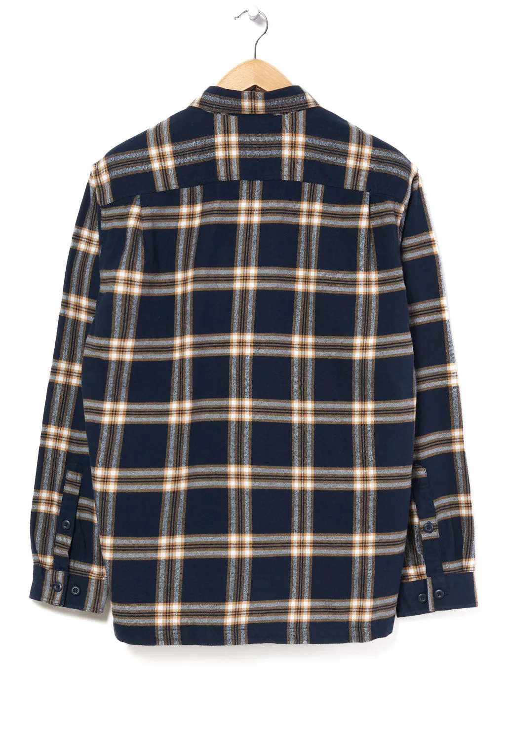 Patagonia Men's Organic Long Sleeve Flannel Shirt - New Navy/North Line