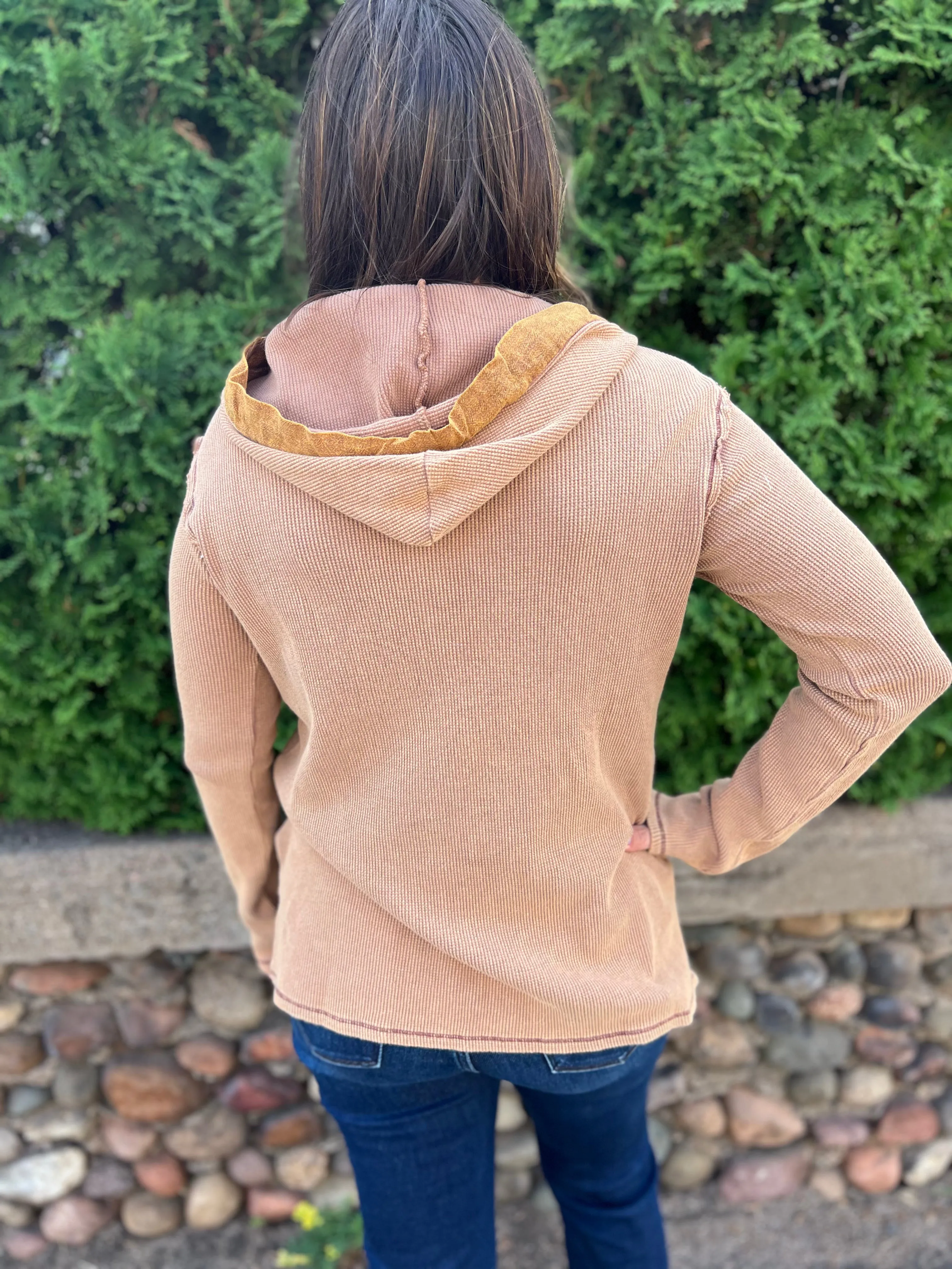 Snow Wash Thermal Hoodie