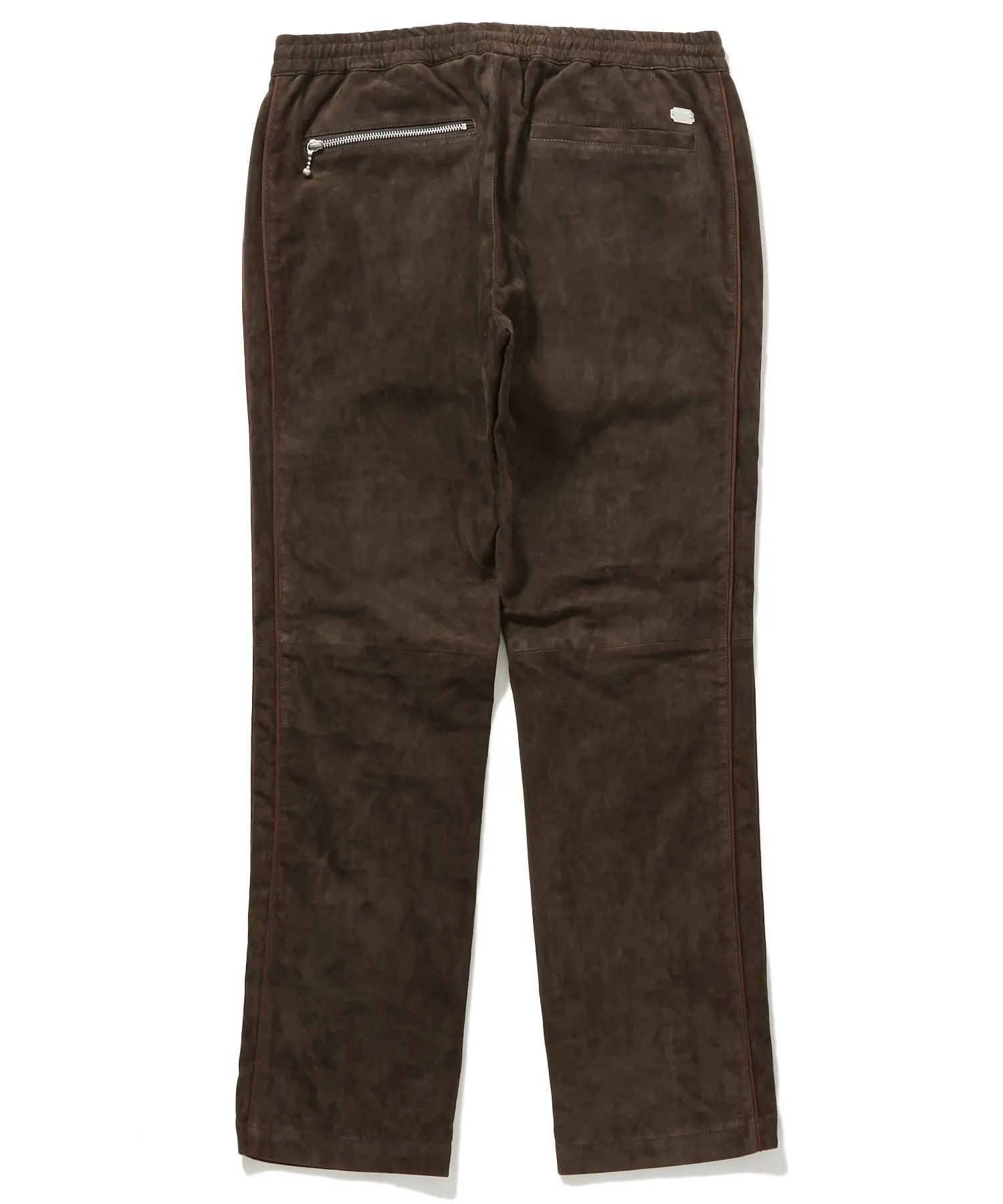 STRETCH SUEDE TRACK PANTS