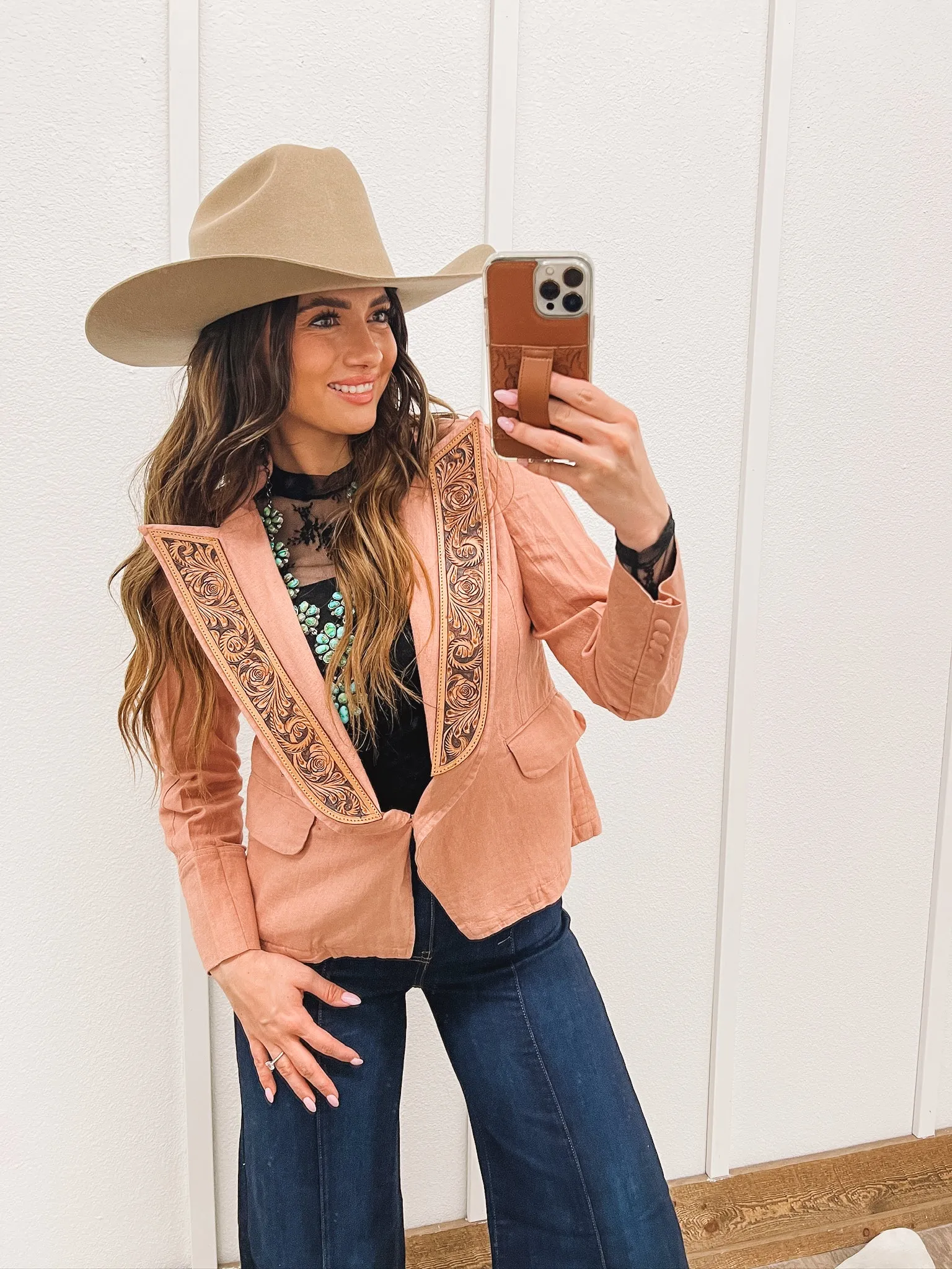 The Aurora Leather Blazer