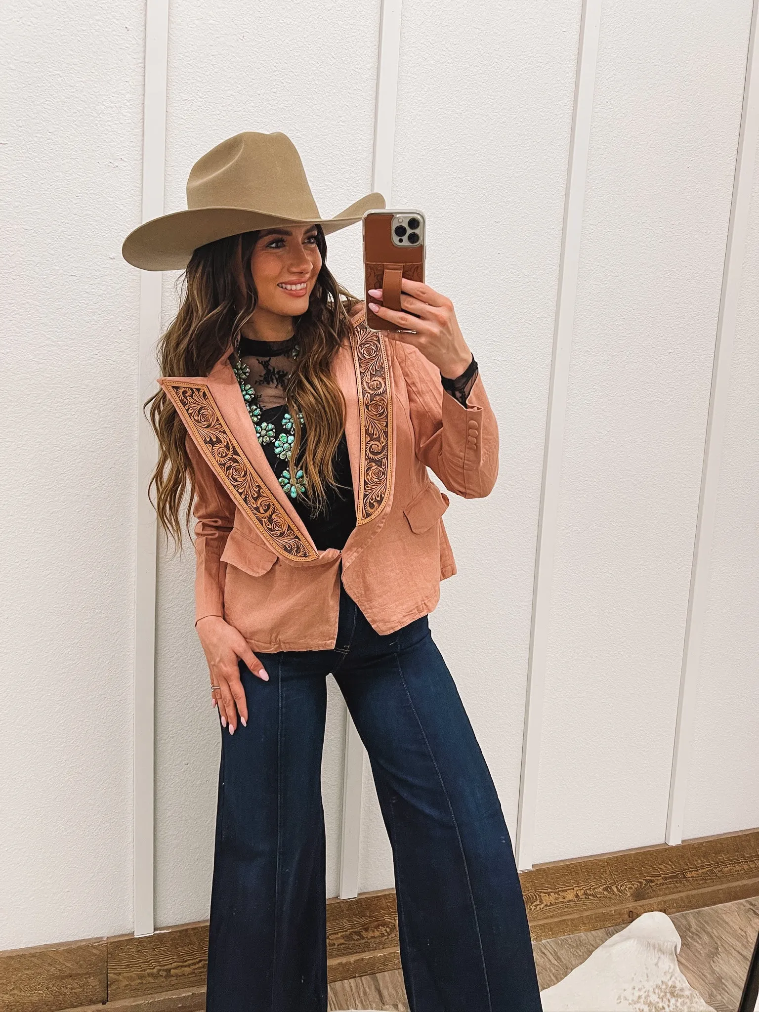 The Aurora Leather Blazer