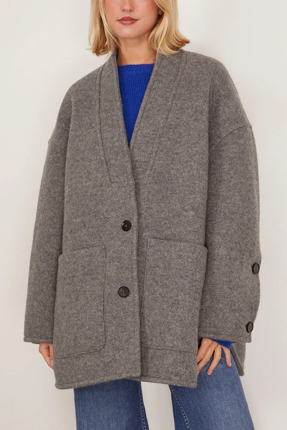 Vashti Poncho in Cozy Grey