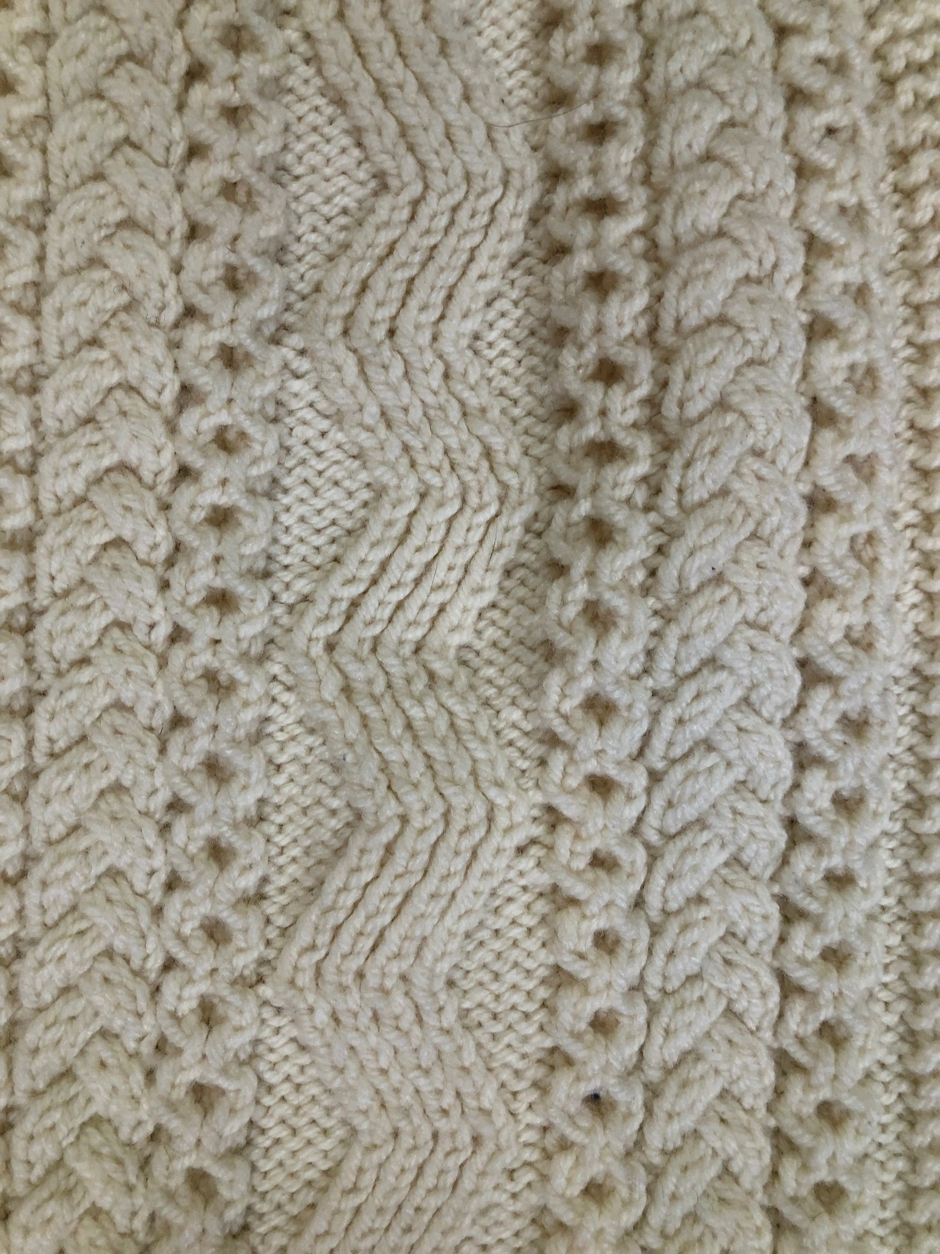 Vintage Hand Knit Cream Wool Cardigan, Made in Canada SOLD