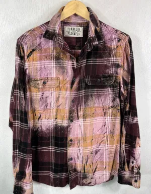 Vintage Plum, Lavender and Gold Flannel Size Medium