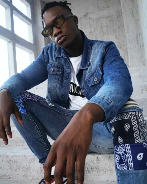 Washed Irregular Blue Denim Jacket
