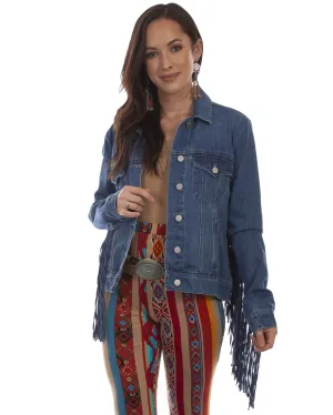 Women's Classic Fringe Denim Jacket