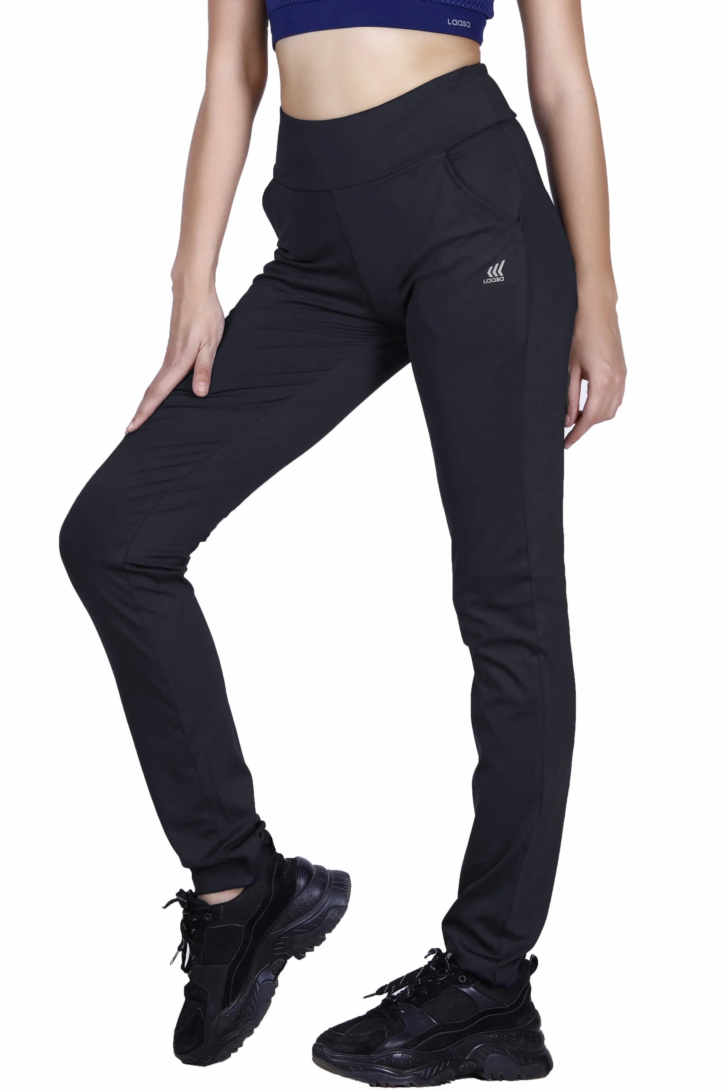 WOMEN'S HIGH WAISTED JUST-DRY TRACK PANTS