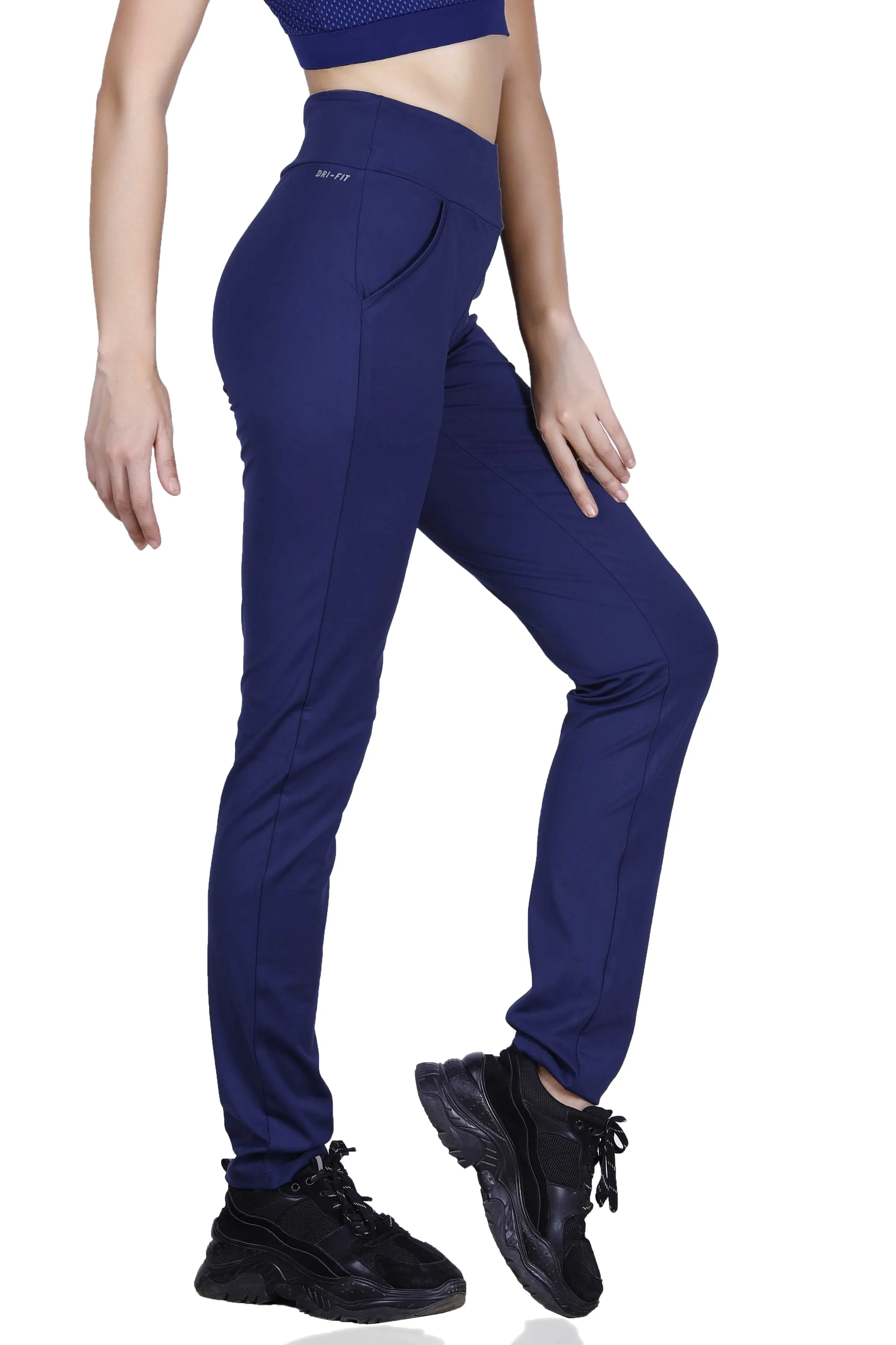 WOMEN'S HIGH WAISTED JUST-DRY TRACK PANTS