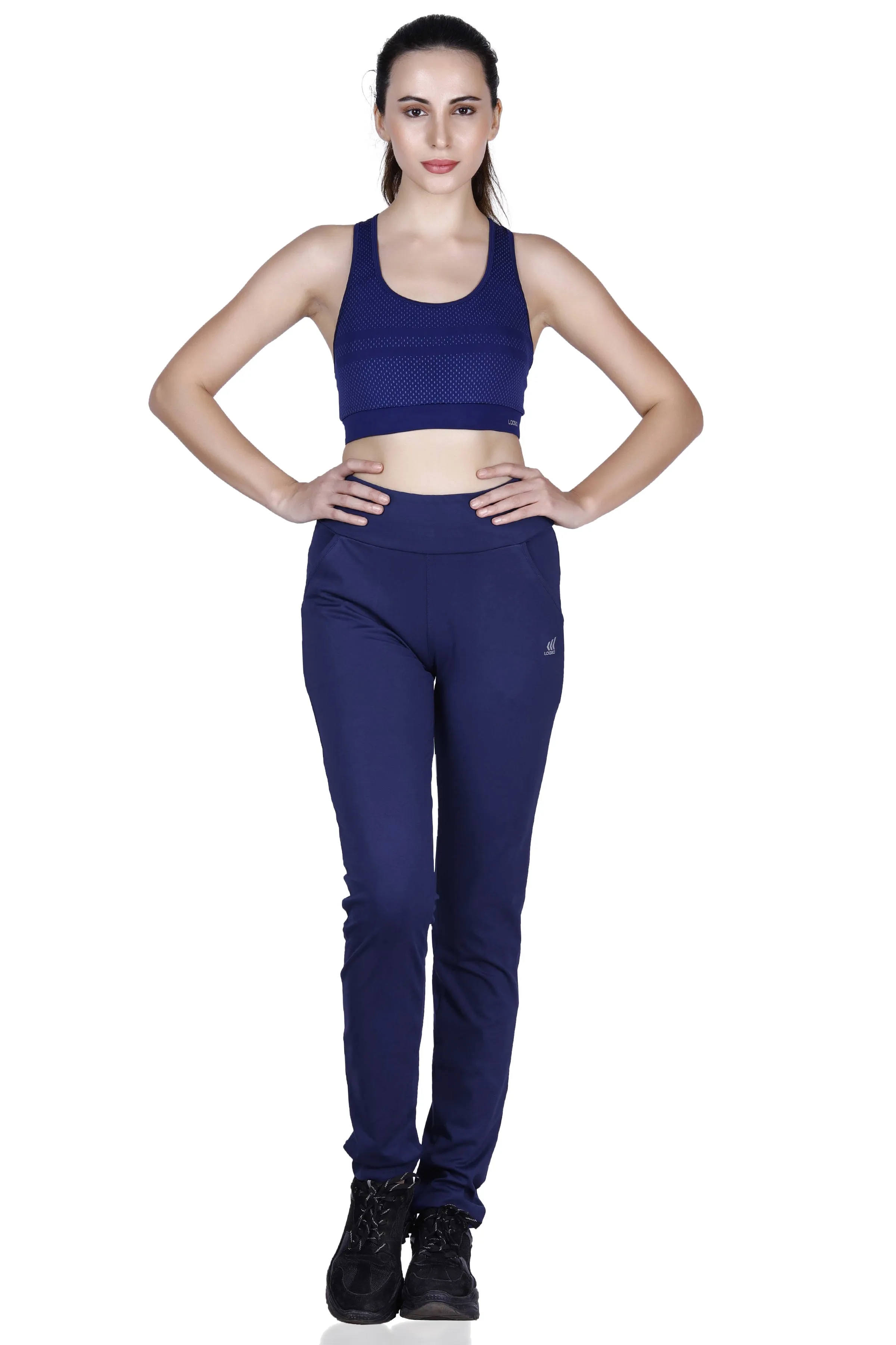 WOMEN'S HIGH WAISTED JUST-DRY TRACK PANTS